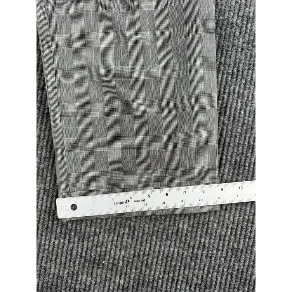 Vintage Coppley Suit 44R Gray Wool Plaid Designer Union Made Pleated Pants 38x29
